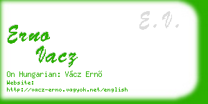 erno vacz business card