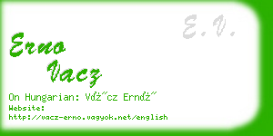 erno vacz business card